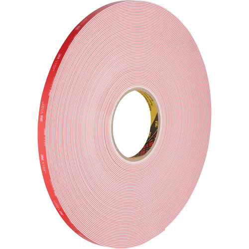 3M LSE160WF-1/2X36 VHB Tape, 32.9 m (108') L x 12.7 mm (1/2") W, 62 mils, Acrylic - (Roll)