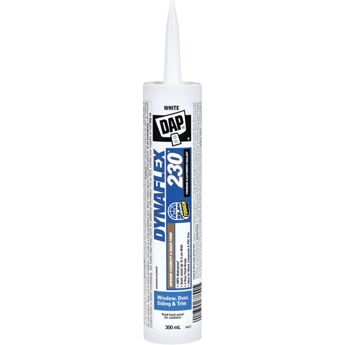 DAP 7079874084 Dynaflex 230 Premium Elastomeric Sealant, 300 ml, Cartridge, White-(Each)