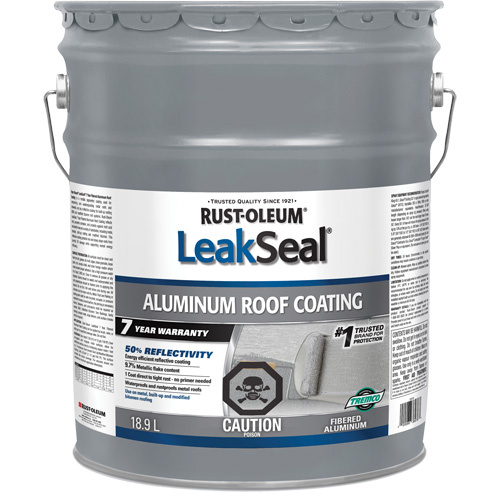 Rust-Oleum 322079 LeakSeal® 7 Year Aluminum Roof Coating LeakSeal<sup>®</sup> 7 Year Aluminum Roof Coating - Pail