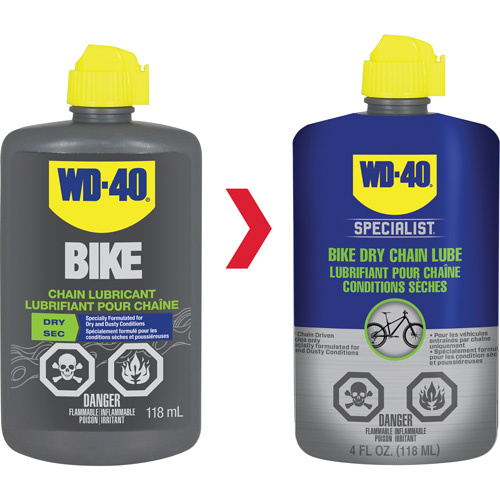 WD-40 03003 Bike Dry Chain Lubricant Bike Dry Chain Lubricant, Bottle - Bottle