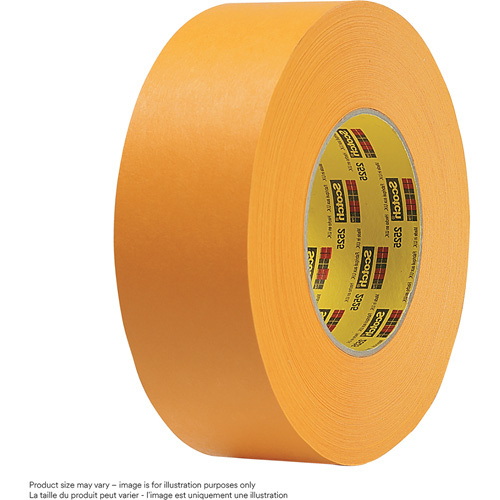 3M 2525-72X55-ORG Performance Flatback Tape 2525, 72 mm (3") x 55 m (180'), Yellow-(Roll)