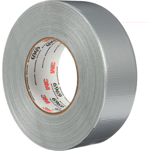 3M 6969-2X60-SLV 6969 Extra Heavy-Duty Duct Tape 6969 Extra Heavy-Duty Duct Tape, 10.7 mils, Silver, 48 mm (2") x 55 m (180') - Roll