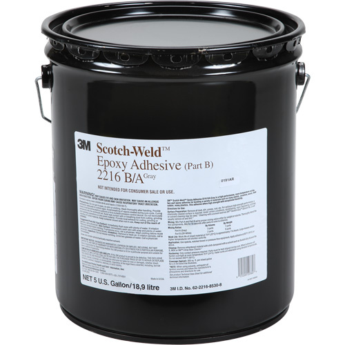 3M 2216-B-5GAL-GRY Scotch-Weld Adhesive, 5 gal., Pail, Two-Part, Grey-(Pail)