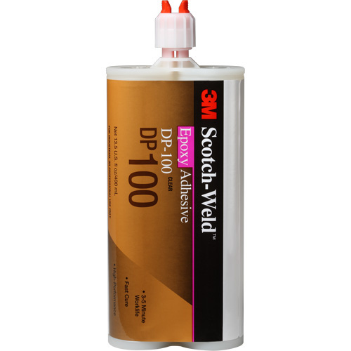 3M DP100-400ML Scotch-Weld Adhesive, 400 ml, Cartridge, Two-Part, Clear-(Each)