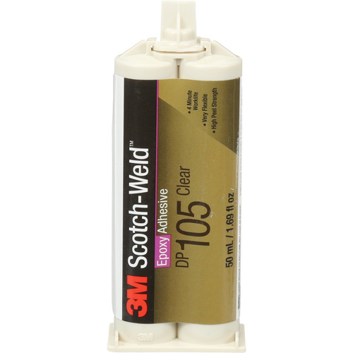 3M DP105-CL 48.5ML Scotch-Weld Adhesive, 1.7 fl. oz., Cartridge, Two-Part, Translucent-(Each)