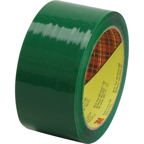 3M 371-48X100-GRN Scotch® Box Sealing Tape Scotch<sup>®</sup> Box Sealing Tape 371, Hot Melt Adhesive, 1.9 mils, 48 mm (2") x 100 m (328') - Roll