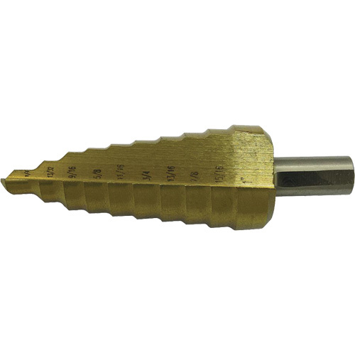 JET 579208 Jet-Kut® 9-Step Super Premium M35 Step Drill Jet-Kut<sup>®</sup> 9-Step Super Premium M35 Step Drill, 1/4" - 3/4" , 1/16" Increments, High Speed Steel - Each