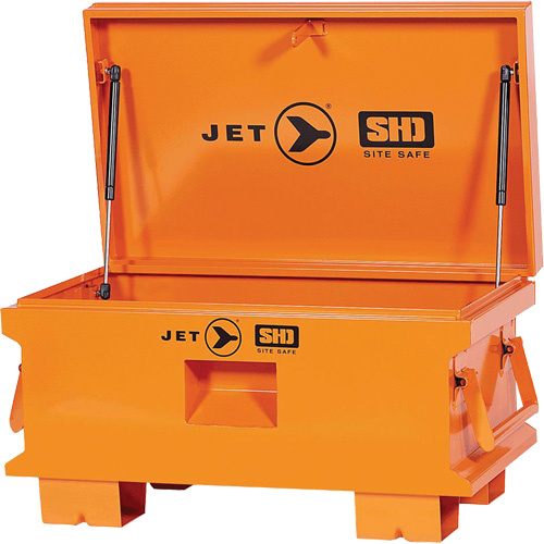 JET 842480 JSB-3219 Super Heavy-Duty Jobsite Tool Storage Box JSB-3219 Super Heavy-Duty Jobsite Tool Storage Box, 32-1/8" x 19" x 17-1/2", Steel, Orange - Each