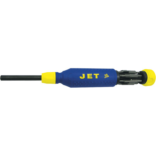 JET H3400 15-IN-1 Multi-Bit Screwdriver 15-IN-1 Multi-Bit Screwdriver, Textured Handle - Each