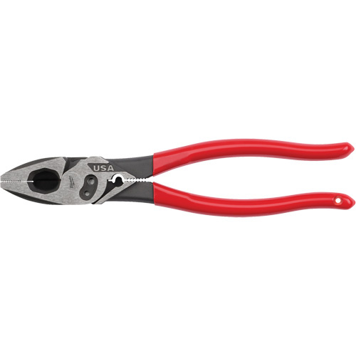 Milwaukee MT500C Lineman's Dipped Grip Pliers with Crimper & Bolt Cutter Lineman's Dipped Grip Pliers with Crimper & Bolt Cutter - Each