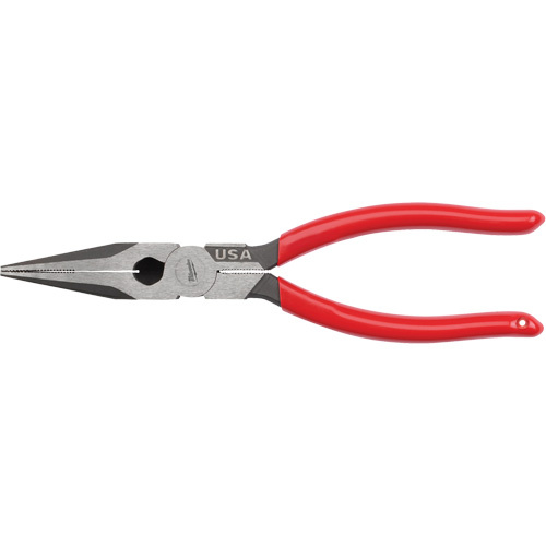 Milwaukee MT505 Long Nose Dipped Grip Pliers, 8" L-(Each)