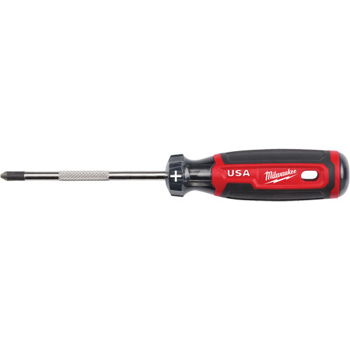 Milwaukee MT202 Phillips Screwdriver, #2 Tip, Round, 211 mm L, Cushion Grip Handle-(Each)