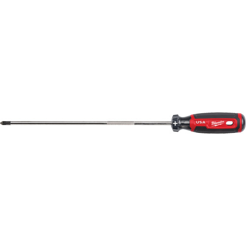 Milwaukee MT204 Phillips Screwdriver, #2 Tip, Round, 363 mm L, Cushion Grip Handle-(Each)