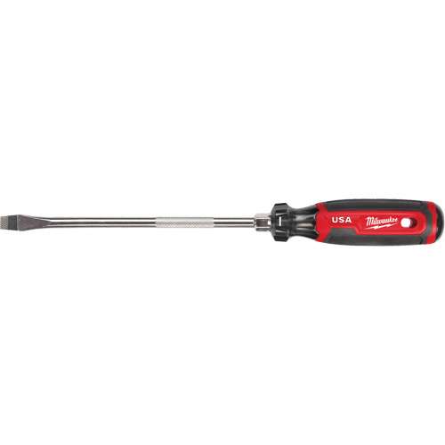Milwaukee MT209 Slotted Screwdriver, 3/8" Tip, Round, 330 mm L, Cushion Grip Handle-(Each)