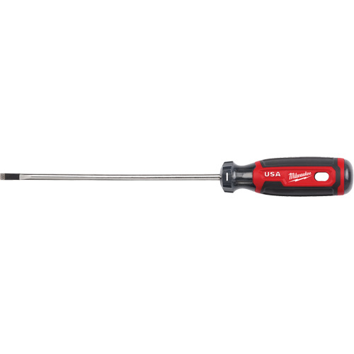 Milwaukee MT212 Cabinet Screwdriver, 3/16" Tip, Round, 254 mm L, Cushion Grip Handle-(Each)