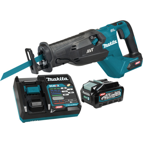 Makita JR002GM102 XGT Brushless Cordless Reciprocating Saw XGT Brushless Cordless Reciprocating Saw, 40 V, Lithium-Ion Battery, 0-3000 SPM - Each