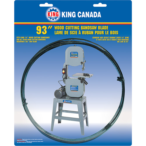 King Canada KBB-1412-6 Wood Cutting Bandsaw Blade, 93" L x 1/2" W x 0.025" Thick, 6 TPI-(Each)