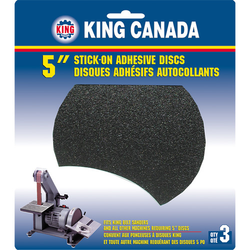 King Canada SD-5-K-100 Wood Sanding Disc Wood Sanding Disc, 5" Dia., 100 Grit - Pack of 2