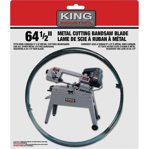 King Canada KBB-115-14 Metal Cutting Bandsaw Blade, Carbon Steel, 1/2" W x 0.025" Thick, 14 TPI-(Each)