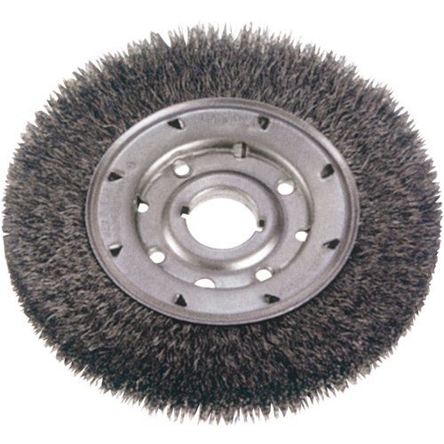 Osborn 0002101600 Crimped Wire Wheel Brushes - Narrow Face Crimped Wire Wheel Brushes - Narrow Face, 6" Dia., 0.014" Fill, 1-1/4" Arbor - Each