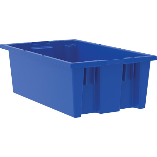 Akro-Mils A35180E09 Nesting and Stacking Tote, 6" x 11" x 18", Blue-(Each)