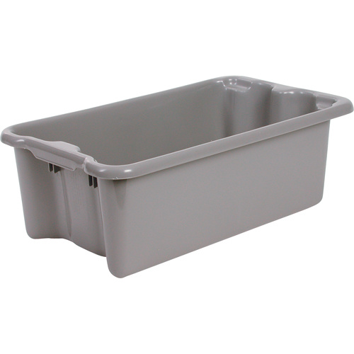 Lewis Bins+ 5700003 Polylewton Stack-N-Nest® Containers Polylewton Stack-N-Nest<sup>®</sup> Containers, 12" x 21" x 17", Grey - Each