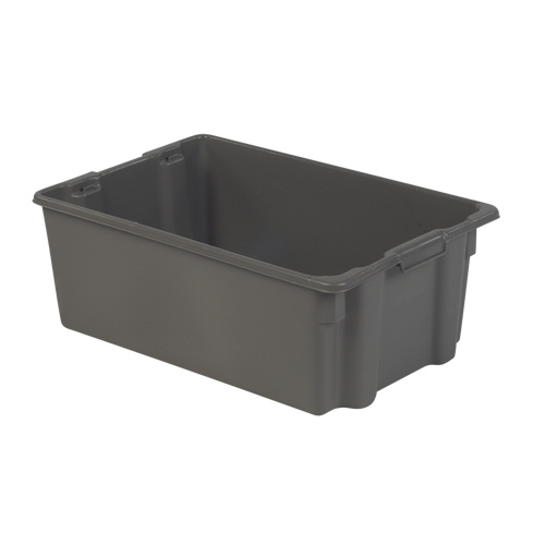 Lewis Bins+ 5800703 Polylewton Stack-N-Nest® Containers Polylewton Stack-N-Nest<sup>®</sup> Containers, 10.5" x 28.4" x 18.7", Grey - Each