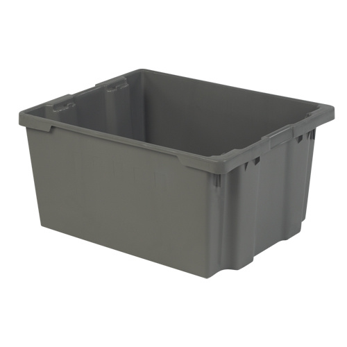 Lewis Bins+ 5780003 Polylewton Stack-N-Nest® Containers Polylewton Stack-N-Nest<sup>®</sup> Containers, 15.1" x 30.1" x 24", Grey - Each