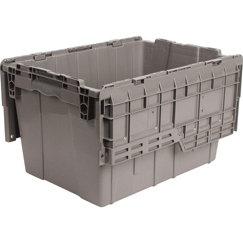 Orbis 5891603 Flipak® Polyethylene Plastic (PE) Distribution Containers Flipak<sup>®</sup> Polyethylene Plastic (PE) Distribution Containers, 21.8" x 15.2" x 12.9", Grey - Each