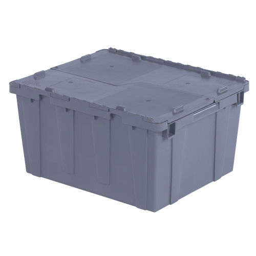 Orbis 4221532 Flipak® Polyethylene Plastic (PE) Distribution Containers Flipak<sup>®</sup> Polyethylene Plastic (PE) Distribution Containers, 23.9" x 19.6" x 12.6", Grey - Each