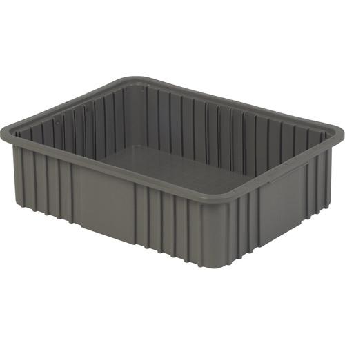 Lewis Bins+ 6004103 Divider Box Divider Box, Polyethylene, 20.9" W x 15.9" D x 6" H, Grey - Each