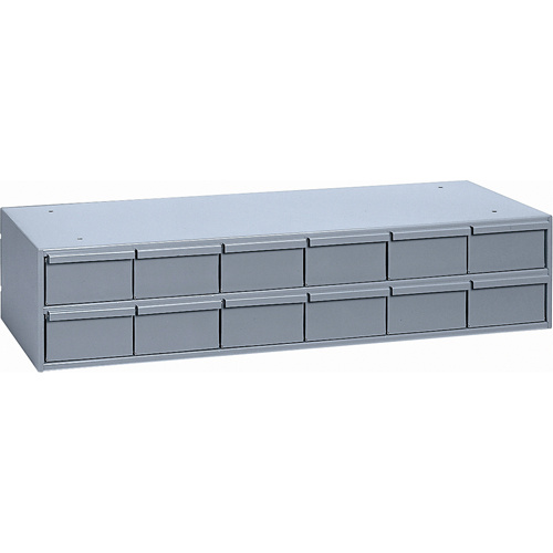 Durham Manufacturing 013-95 Industrial Drawer Cabinets, 12 Drawers, 33-3/4" W x 11-5/8" D x 7-3/8" H, Grey-(Each)