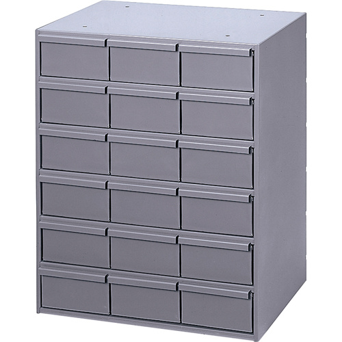 Durham Manufacturing 006-95 Industrial Drawer Cabinets, 18 Drawers, 17-1/4" W x 11-5/8" D x 21-1/4" H, Grey-(Each)