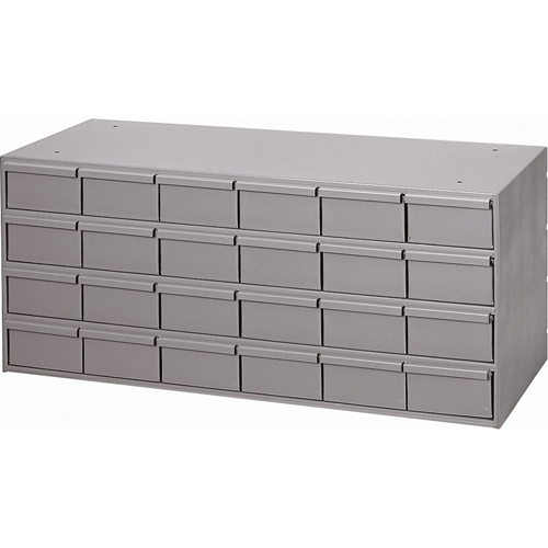 Durham Manufacturing 007-95 Industrial Drawer Cabinets, 24 Drawers, 33-3/4" W x 11-5/8" D x 14-3/8" H, Grey-(Each)