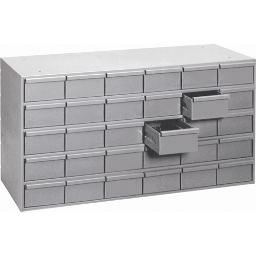 Durham Manufacturing 034-95 Industrial Drawer Cabinets, 30 Drawers, 33-3/4" W x 11-3/4" D x 21-1/8" H, Grey-(Each)