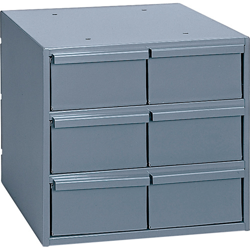 Durham Manufacturing 001-95 Industrial Drawer Cabinets, 6 Drawers, 11-3/4" W x 11-5/8" D x 10-7/8" H, Grey-(Each)