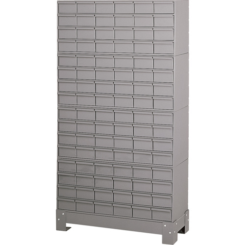 Durham Manufacturing 022-95 Industrial Drawer Cabinet With Base, 96 Drawers, 34-1/8" W x 12-1/4" D x 62-1/2" H, Grey-(Each)