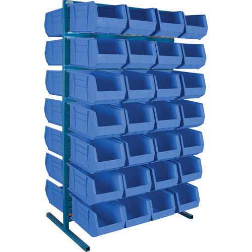 KLETON Double-Sided Stationary Bin Rack Double-Sided Stationary Bin Rack, 36" W x 24" D x 61" H, 56 Bins - Each