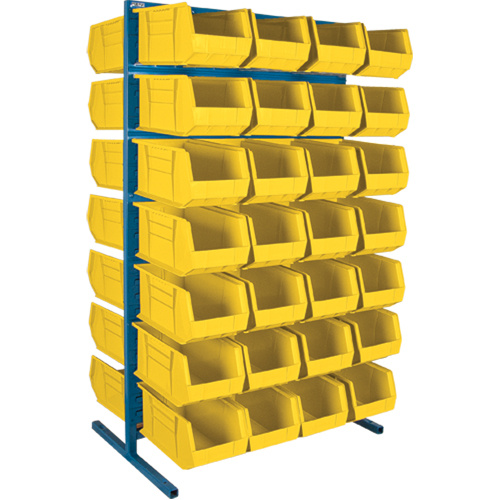 KLETON Double-Sided Stationary Bin Rack Double-Sided Stationary Bin Rack, 36" W x 24" D x 61" H, 56 Bins - Each