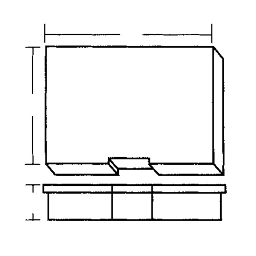 Flambeau 711-2 Compartment Case, Plastic, 15-1/2" W x 11-3/4" D x 2-1/2" H, Grey-(Each)