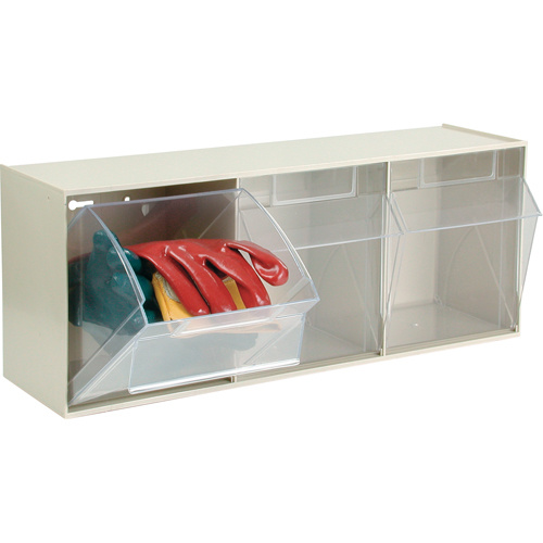 Quantum Storage System QTB303IV Tip-Out Bins Modular Storage System Tip-Out Bins Modular Storage System, 23-5/8" W x 7-3/4" D x 9 1/2" H, 3 Drawers - Each
