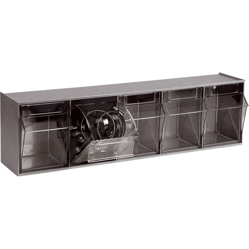 Quantum Storage System QTB305GY Tip-Out Bins Modular Storage System Tip-Out Bins Modular Storage System, 23-5/8" W x 5-1/4" D x 6-1/2" H, 5 Drawers - Each