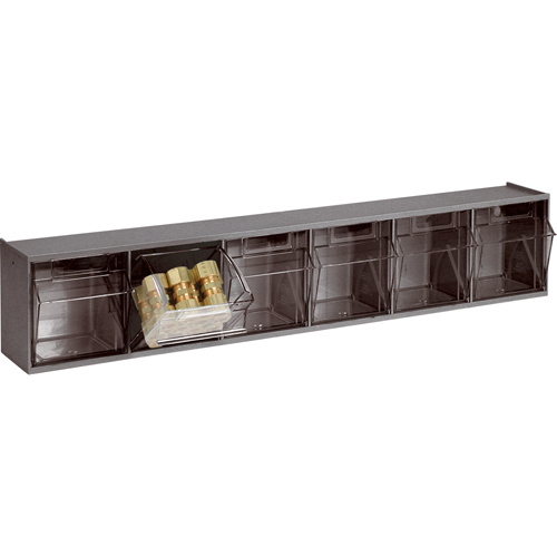 Quantum Storage System QTB306GY Tip-Out Bins Modular Storage System Tip-Out Bins Modular Storage System, 23-5/8" W x 3-5/8" D x 4-1/2" H, 6 Drawers - Each