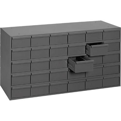 Durham Manufacturing 014-95 Industrial Drawer Cabinets, 30 Drawers, 33-3/4" W x 11-5/8" D x 17-3/4" H, Grey-(Each)
