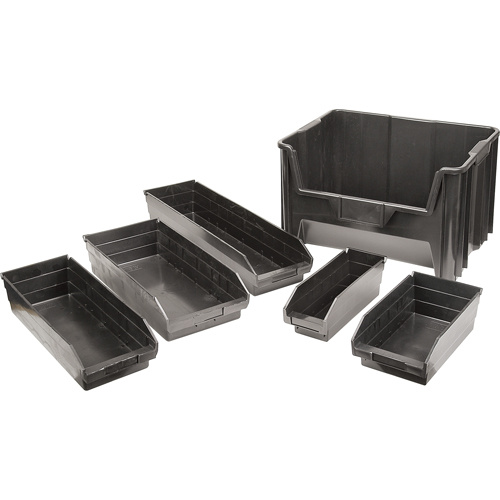 Quantum Storage System QSB101BR Recycled Shelf Bins Recycled Shelf Bins, 4-1/8" W x 11-5/8" D x 4" H, 30 lbs. Capacity - Each