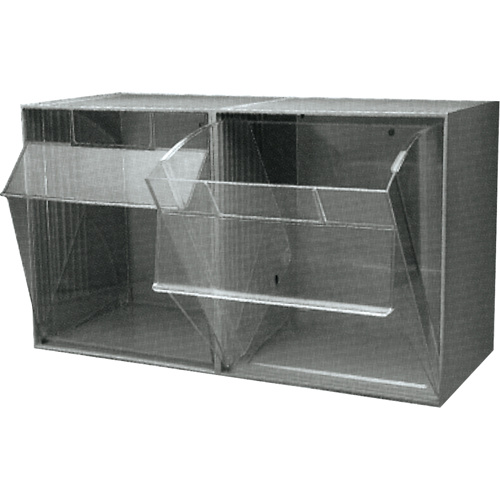 Quantum Storage System QTB302GY Tip-Out Bins Modular Storage System Tip-Out Bins Modular Storage System, 23-5/8" W x 11-7/8" D x 13-7/8" H, 2 Drawers - Each