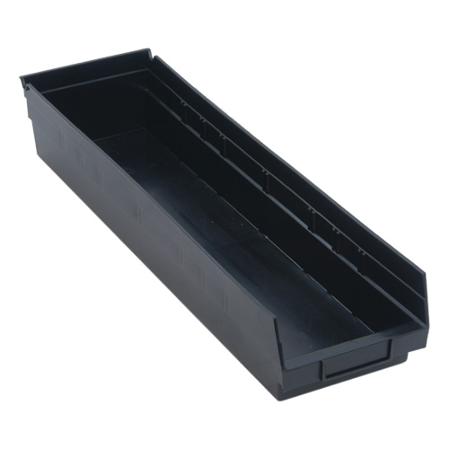 Quantum Storage System QSB106CO Conductive Shelf Bin Conductive Shelf Bin, 6-5/8" W x 4" H x 23-5/8" D, Black - Each