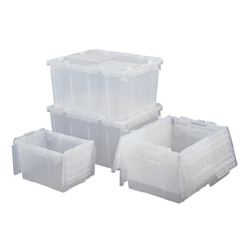 Orbis 5310700 Flipak® Polypropylene Plastic (PP) Distribution Containers Flipak<sup>®</sup> Polypropylene Plastic (PP) Distribution Containers, 11.8" x 9.8" x 7.7", Clear - Each