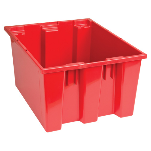 Quantum Storage System SNT190RD Stack & Nest Totes Stack & Nest Totes, 10" x 19.5" x 15.5", Red - Each