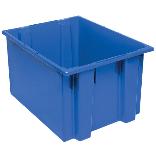 Quantum Storage System SNT230BL Stack & Nest Totes Stack & Nest Totes, 13" x 23.5" x 19.5", Blue - Each